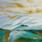 Dipinto a mano Astratto Materico Mare in tempesta 70x140cm