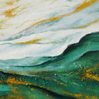 Dipinto a mano Astratto Materico Mare in tempesta 70x140cm