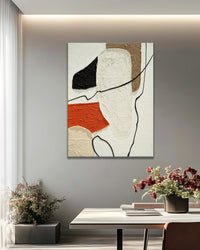 Dipinto a mano Astratto Materico Figure Geometriche 75x100cm