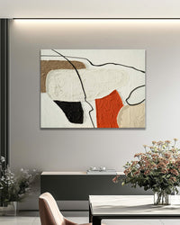 Dipinto a mano Astratto Materico Figure Geometriche 75x100cm